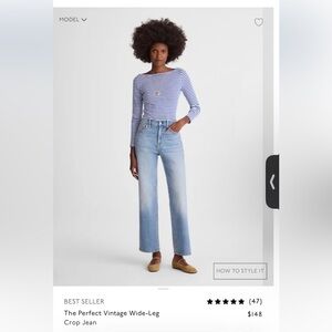 Madewell The Perfect Vintage Wide-Leg Crop Jean